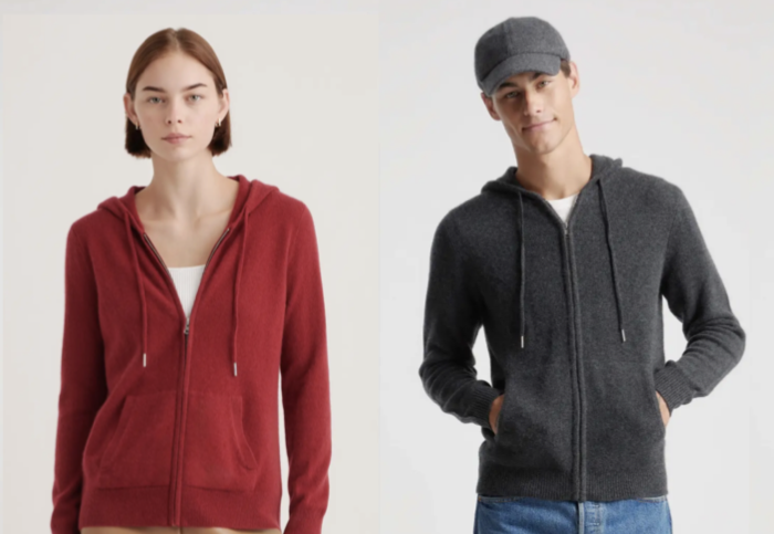 Cashmere Zip Hoodie, Quince